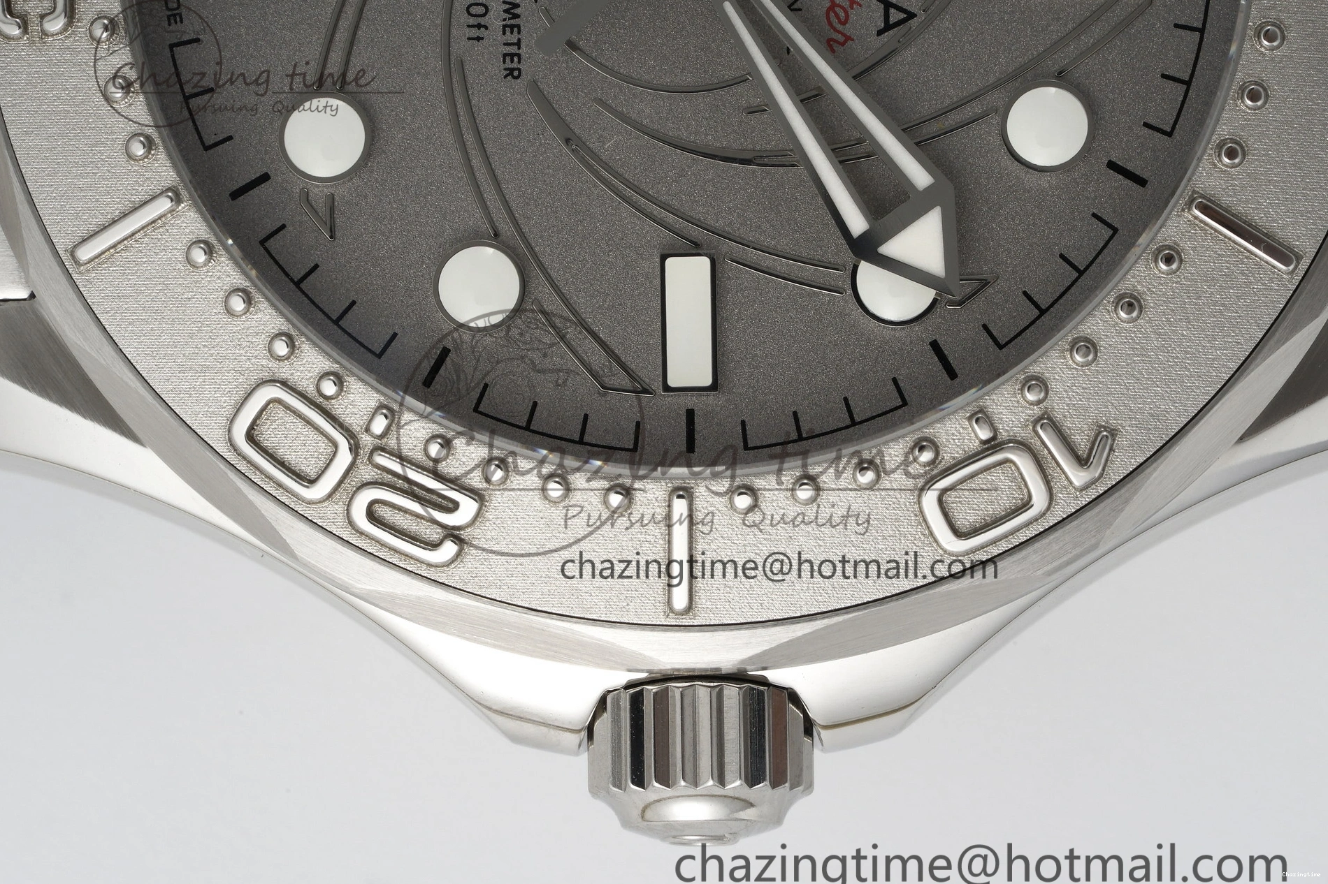 0521 Unisex Seamaster 300M 007 Platinum VSF 1:1 Best Edition Gray Dial on SS Bracelet A 7826